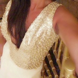 Custom Made Size S/P Champagne gorgeous Dress one of a kind